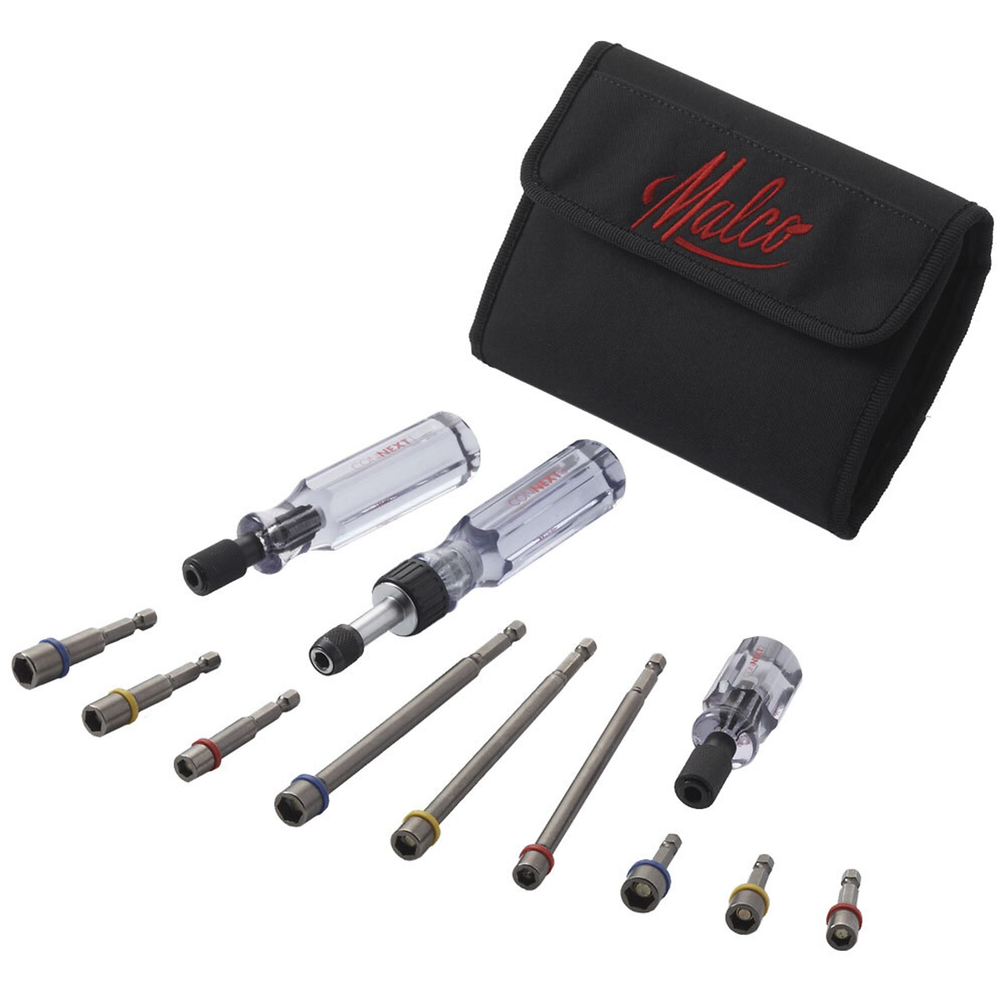 Malco, Magnetic Hex Hand Driver Kit, Black case, 12-Piece, Drive Type Other, Model# CONNEXT5